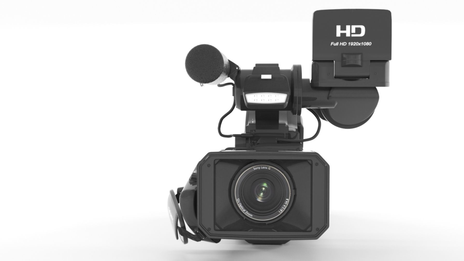 Sony HXR-MC2500 Shoulder Mount AVCHD Camcorder 3D model_15