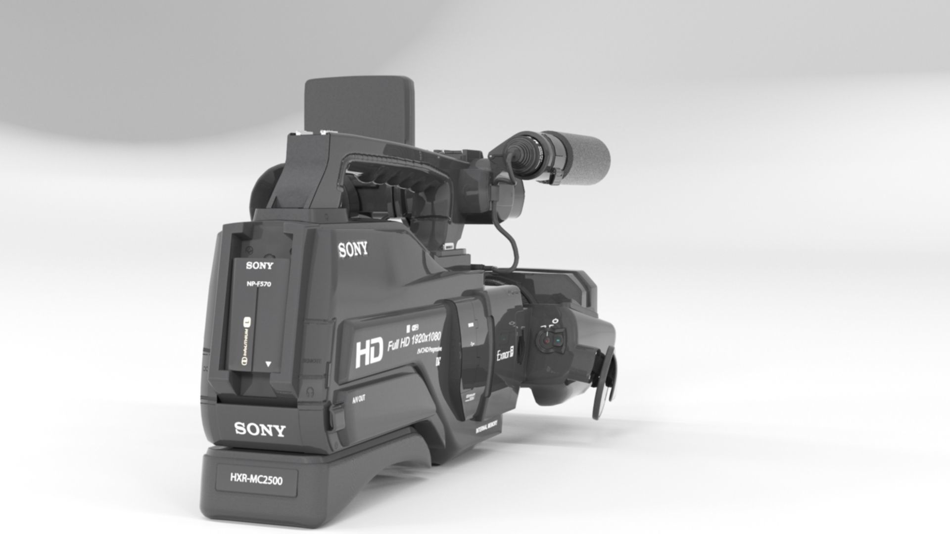 Sony HXR-MC2500 Shoulder Mount AVCHD Camcorder 3D model_16