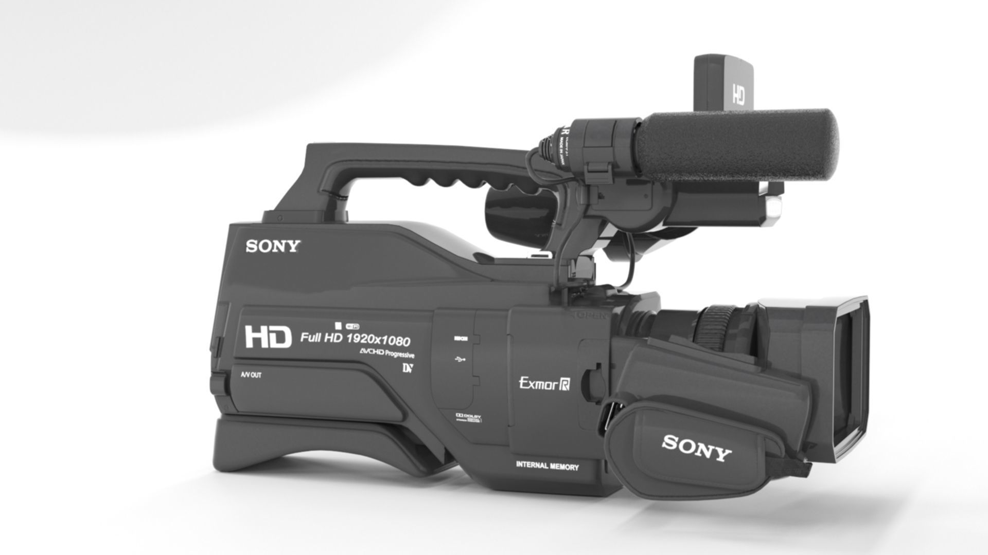 Sony HXR-MC2500 Shoulder Mount AVCHD Camcorder 3D model_10
