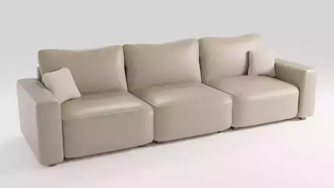 Stylish sofa made of high quality leather