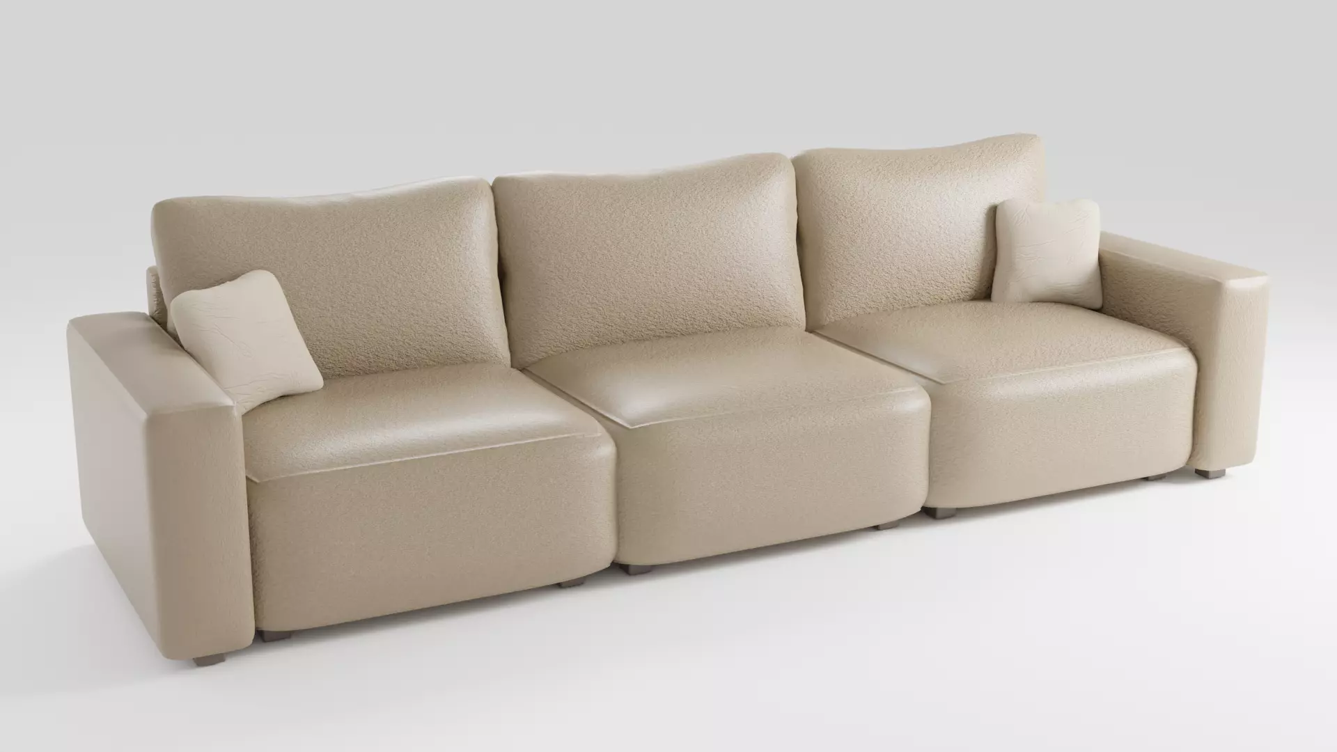 Stylish sofa made of high quality leather 3D model_0