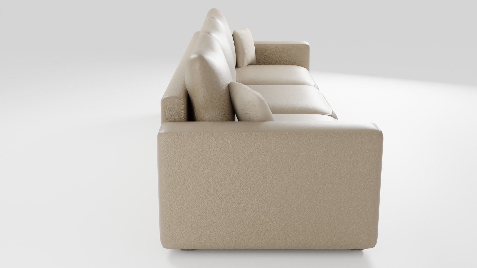 Stylish sofa made of high quality leather 3D model_1