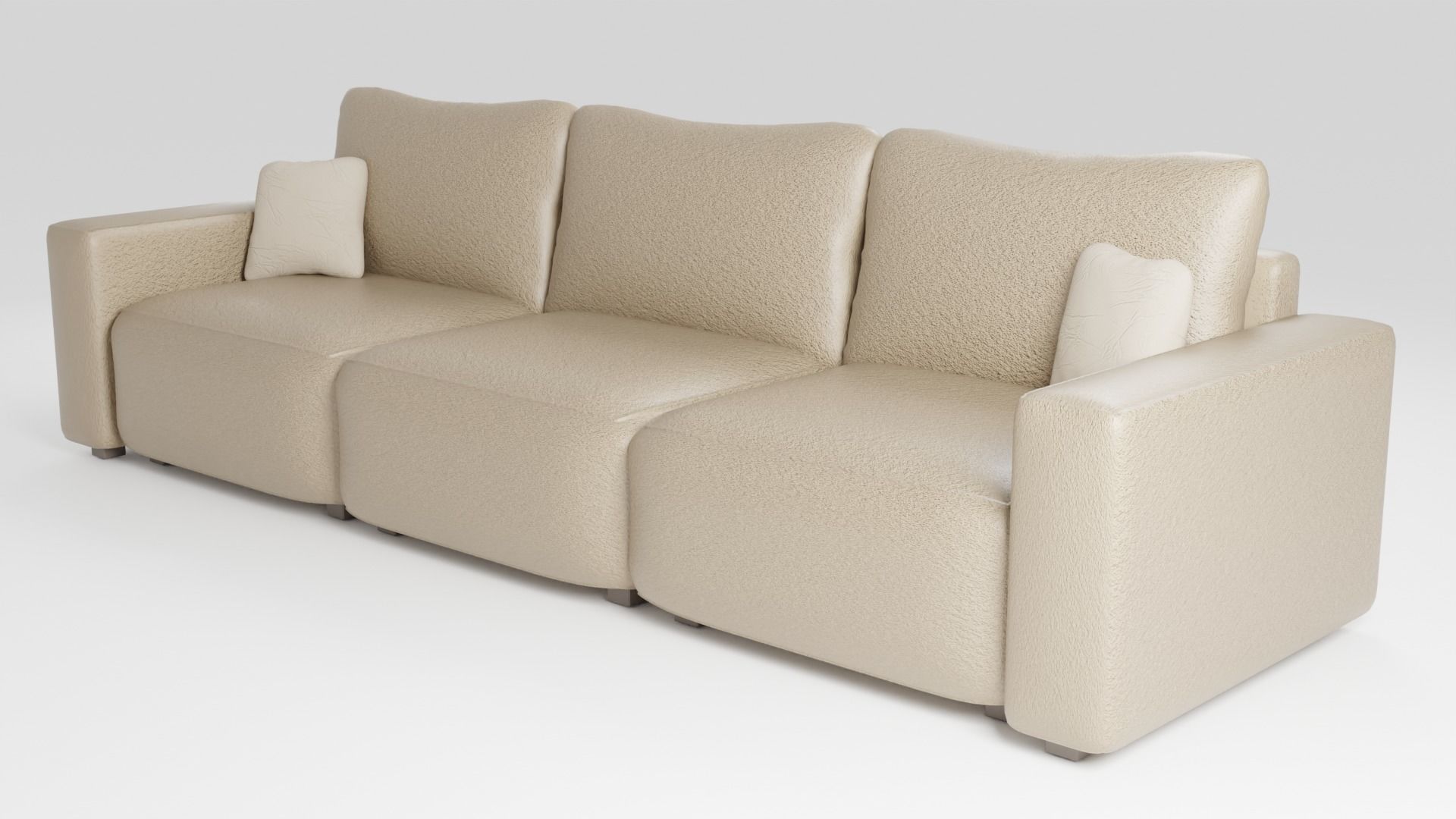 Stylish sofa made of high quality leather 3D model_4
