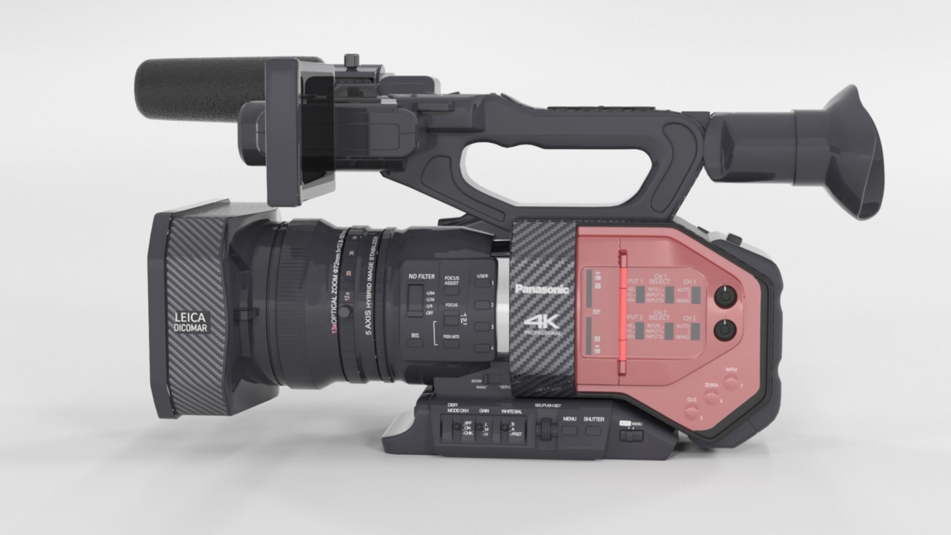 Panasonic AG-DVX200 4K Handheld Camcorder Electronics 3D model_9