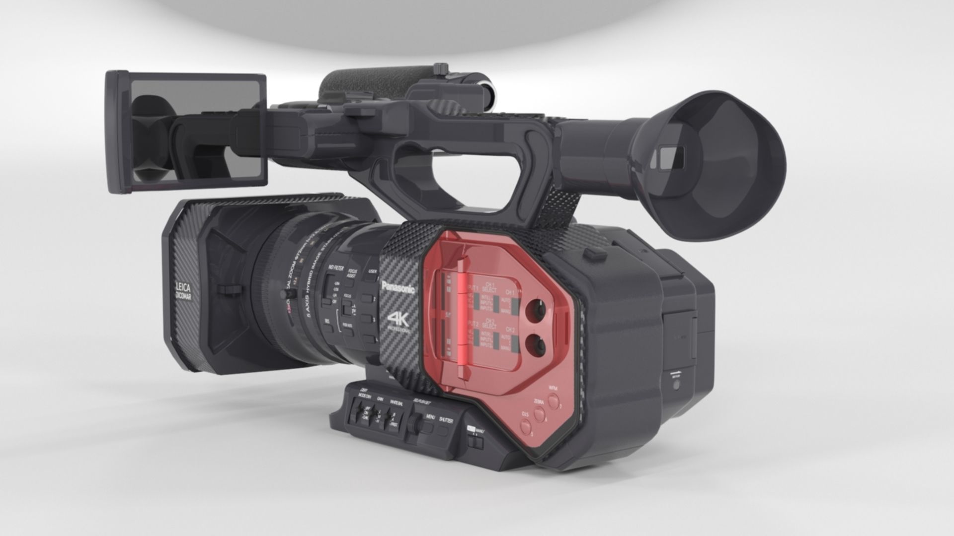 Panasonic AG-DVX200 4K Handheld Camcorder Electronics 3D model_2