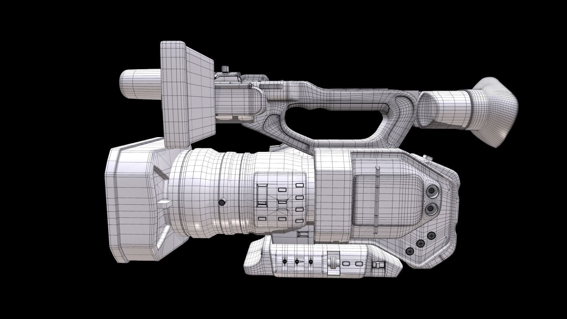 Panasonic AG-DVX200 4K Handheld Camcorder Electronics 3D model_20