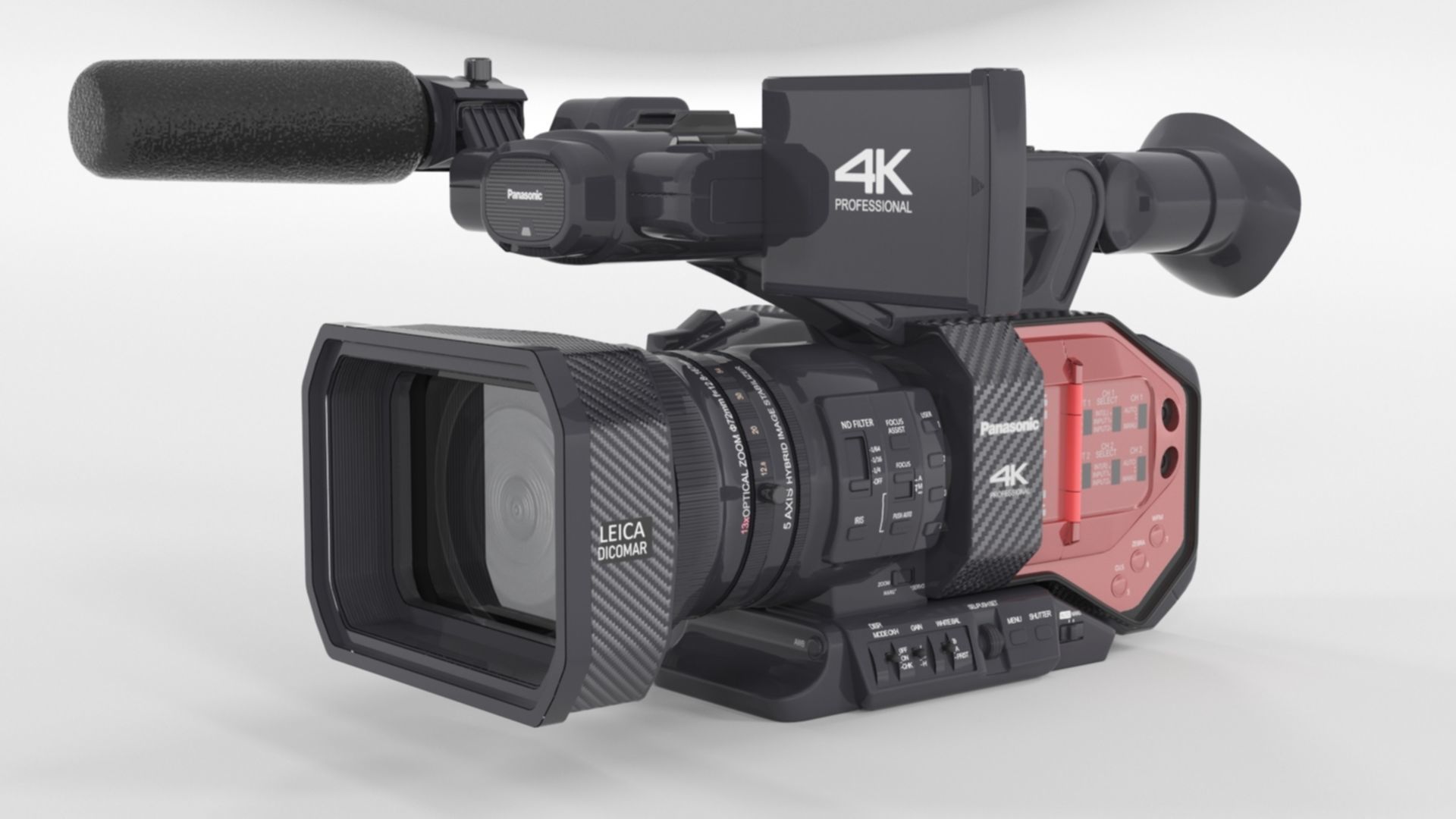 Panasonic AG-DVX200 4K Handheld Camcorder Electronics 3D model_8
