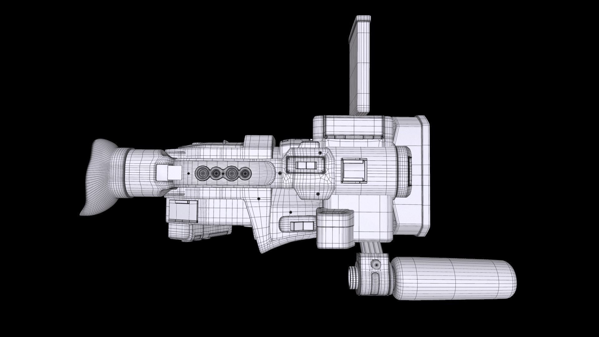 Panasonic AG-DVX200 4K Handheld Camcorder Electronics 3D model_21