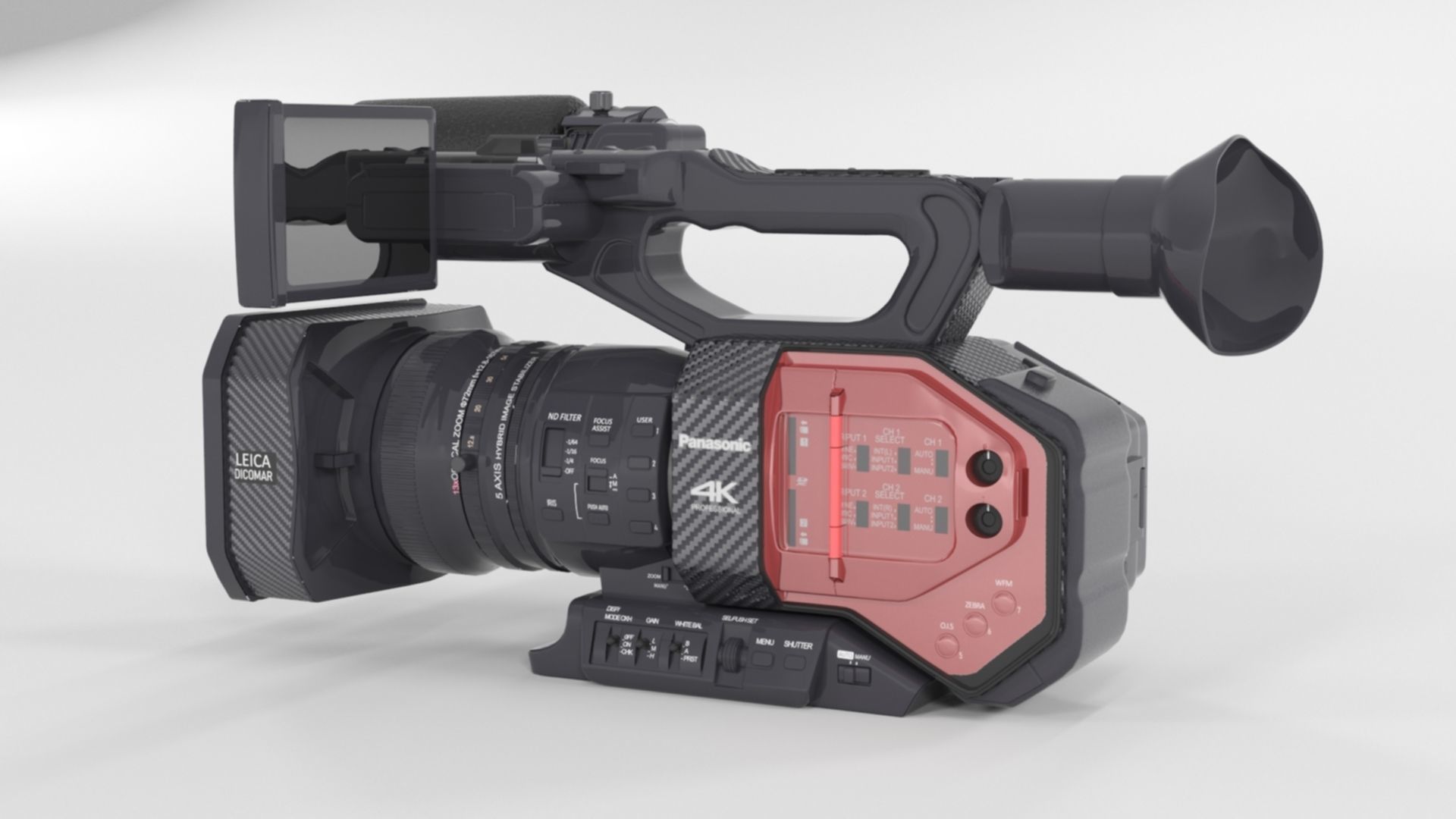 Panasonic AG-DVX200 4K Handheld Camcorder Electronics 3D model_16