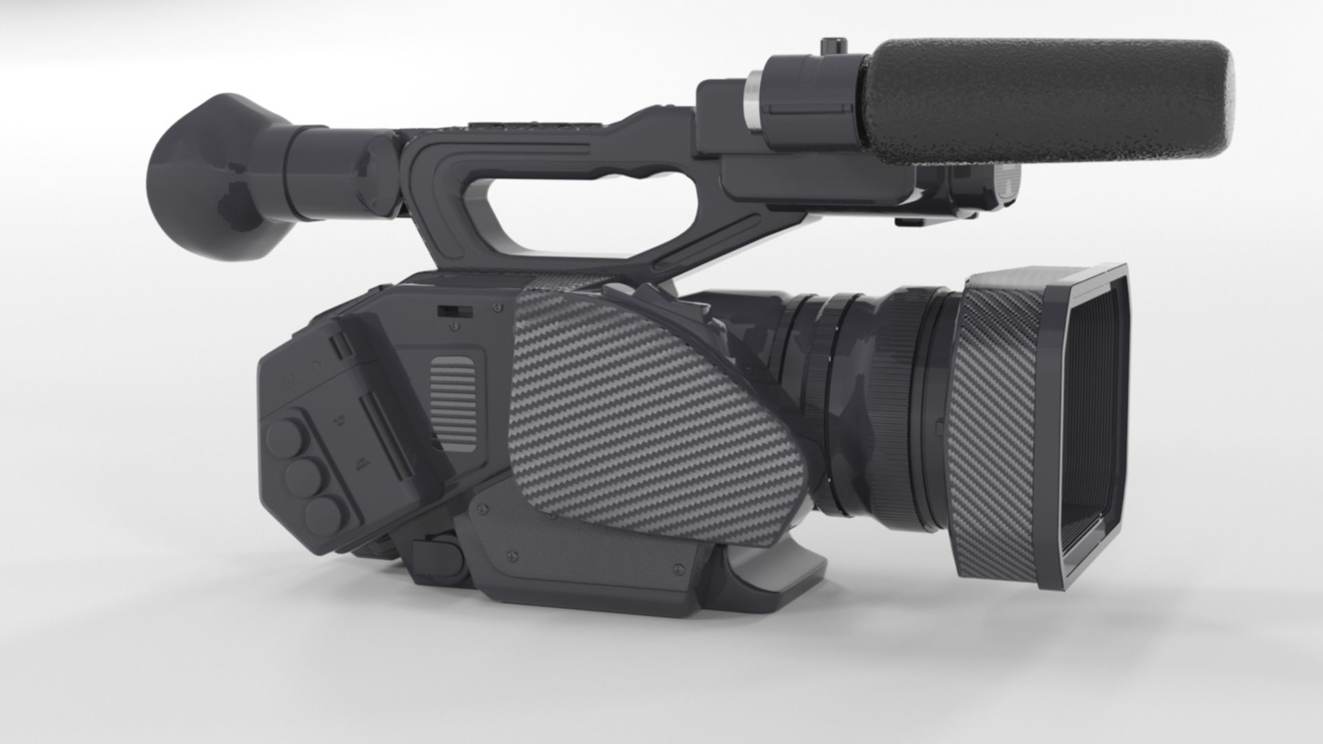 Panasonic AG-DVX200 4K Handheld Camcorder Electronics 3D model_18