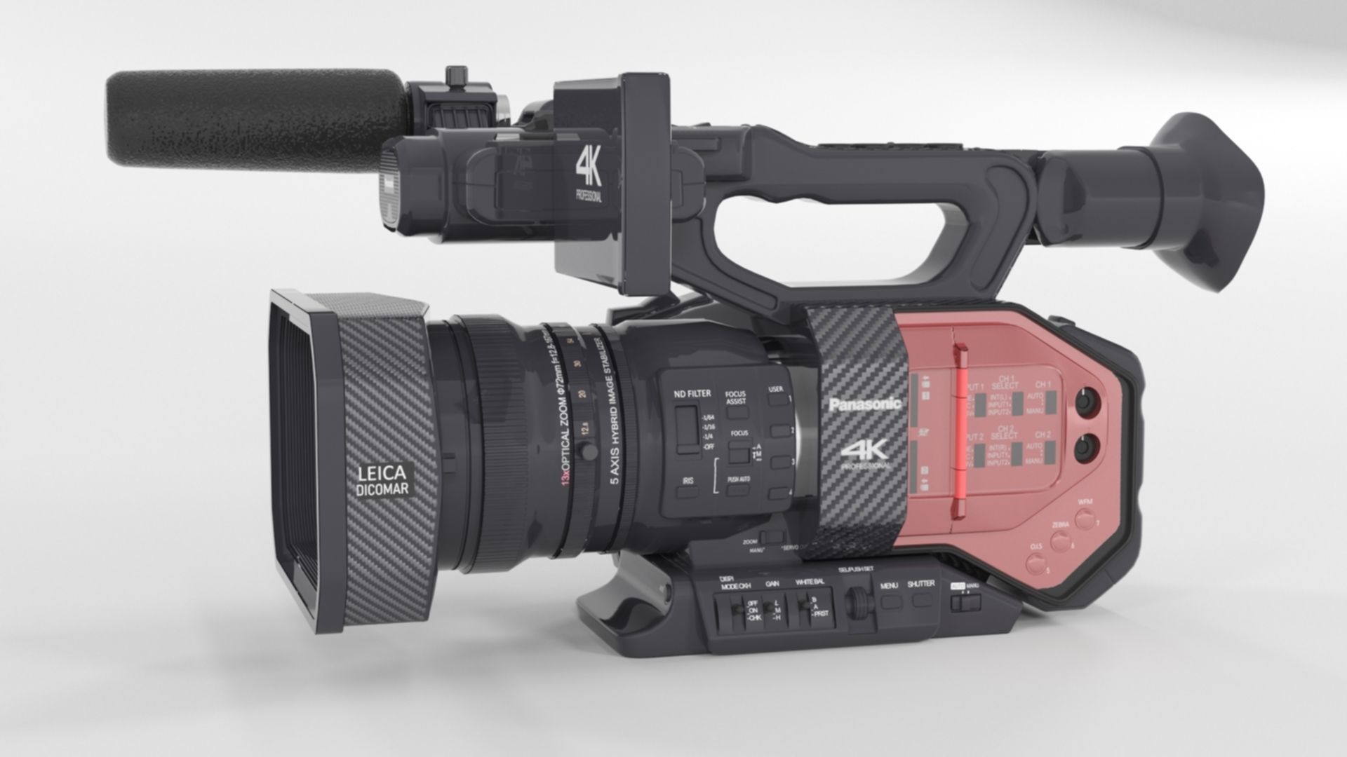 Panasonic AG-DVX200 4K Handheld Camcorder Electronics 3D model_5