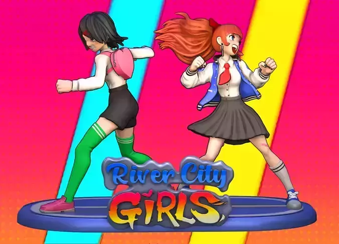 kyoko and misako river city girls 3D print model