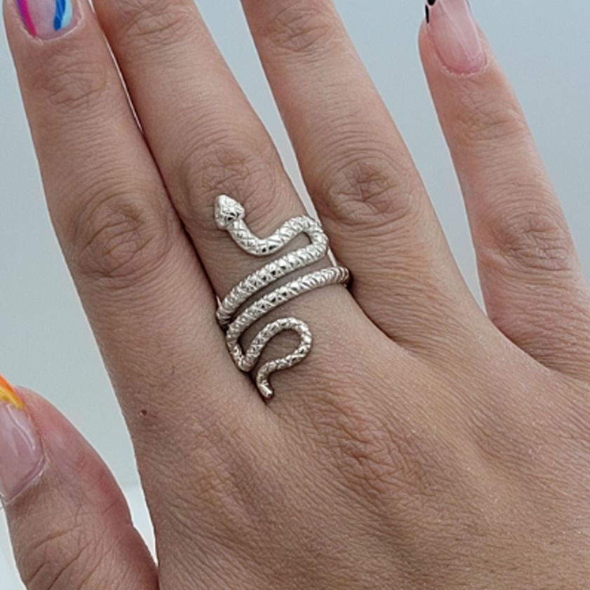Snake ring 3D print model_5