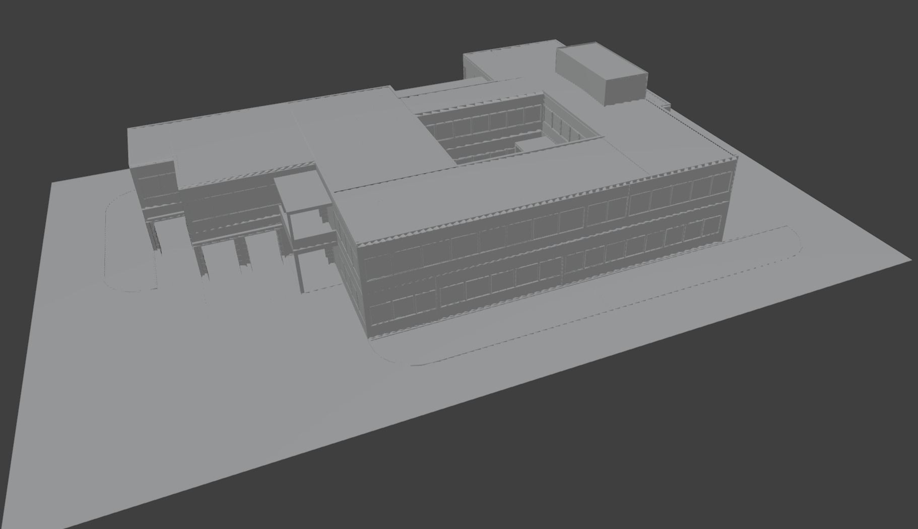 German Fire Station  3D model_1