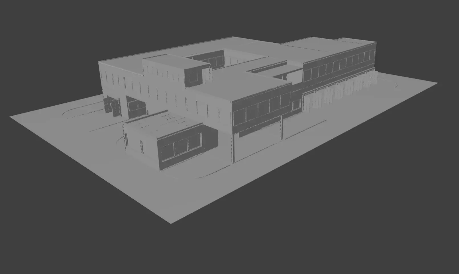 German Fire Station  3D model_0