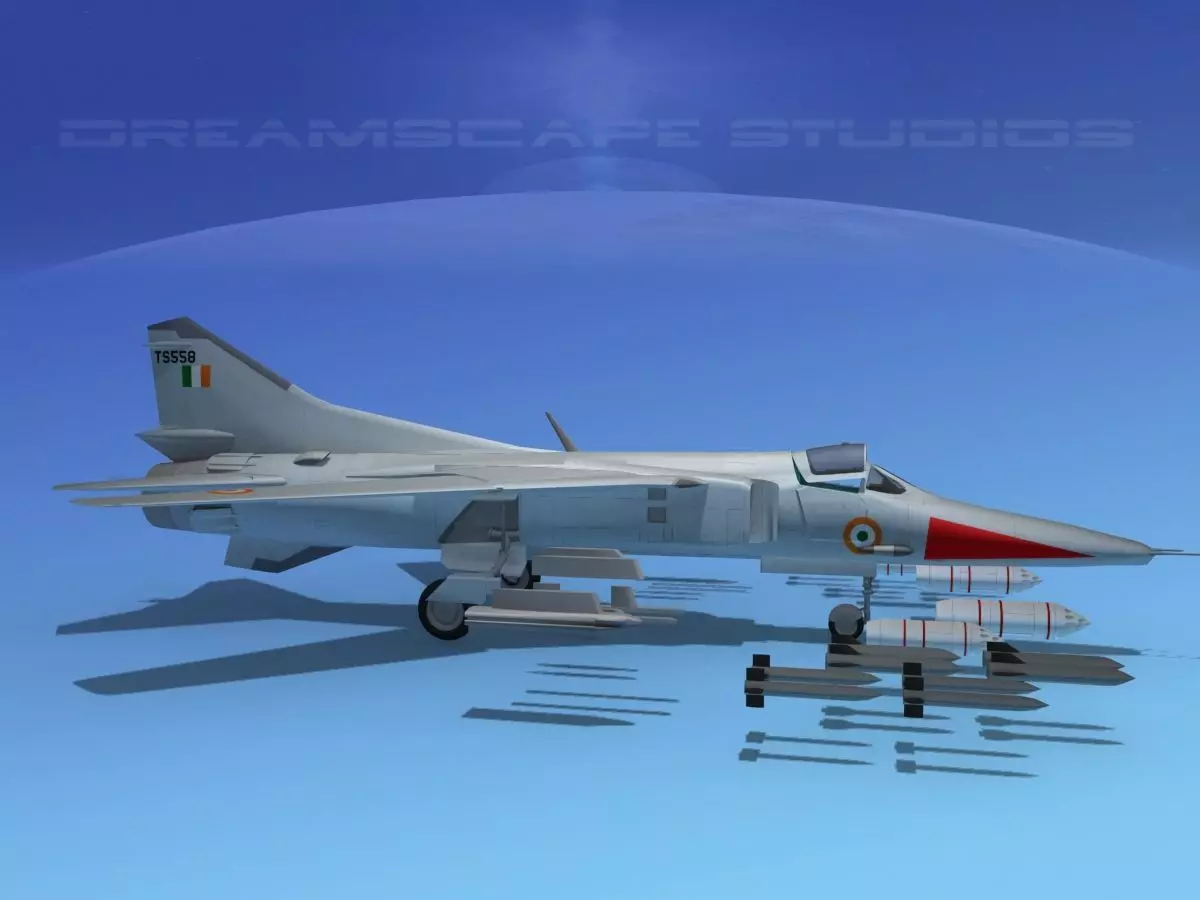 Mig-27 Flogger V16 India 3D model