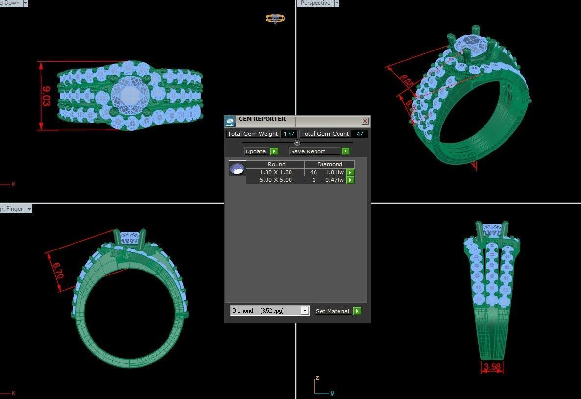 Man Ring Cad File MR 305 3D print model_1