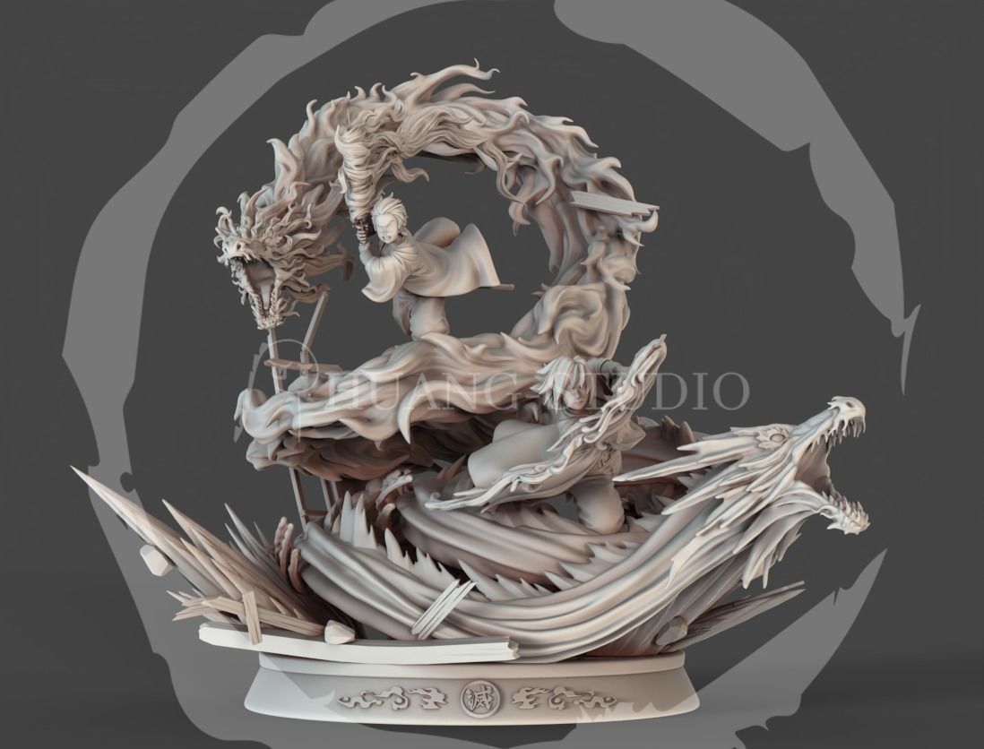 Giyu Tomioka and Tanjiro - Demon Slayer 3D print model_1