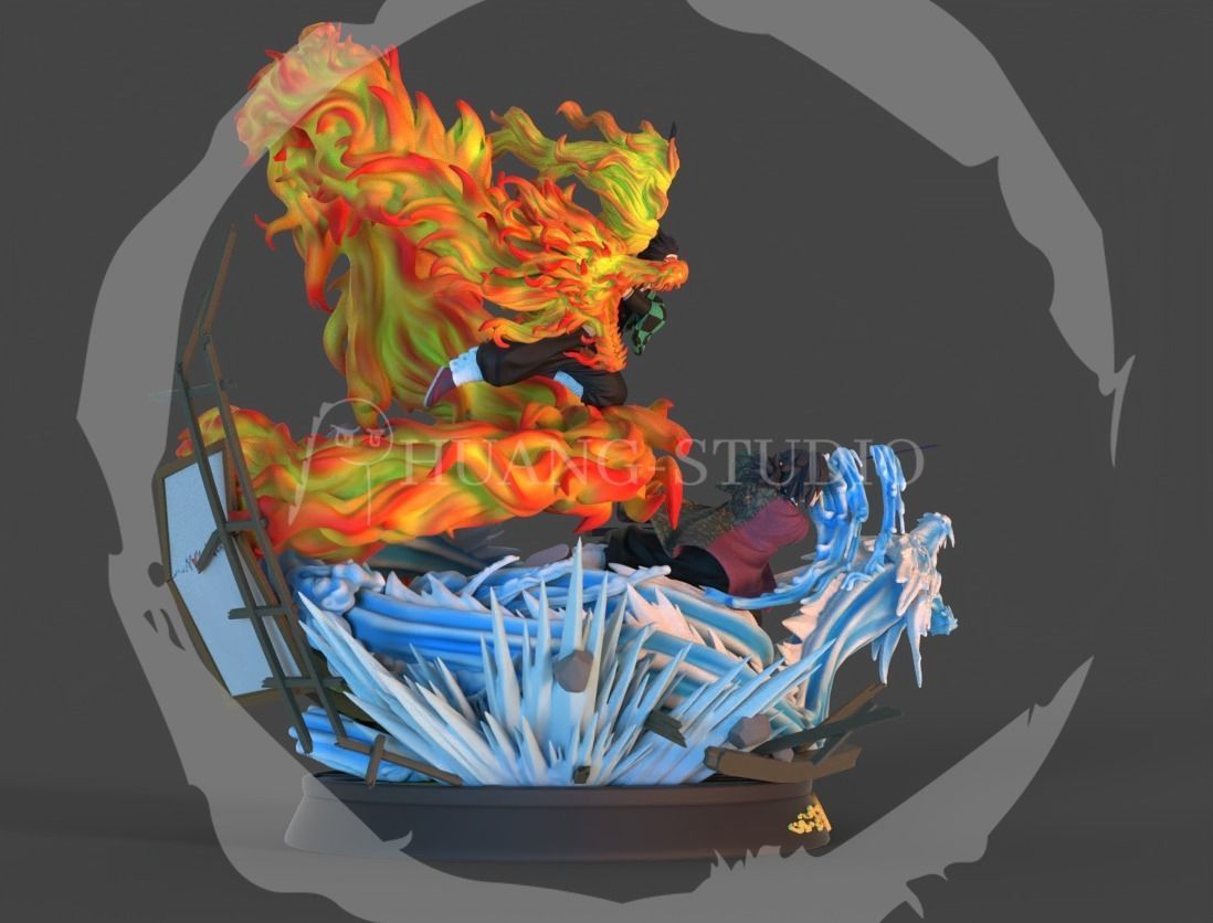 Giyu Tomioka and Tanjiro - Demon Slayer 3D print model_7