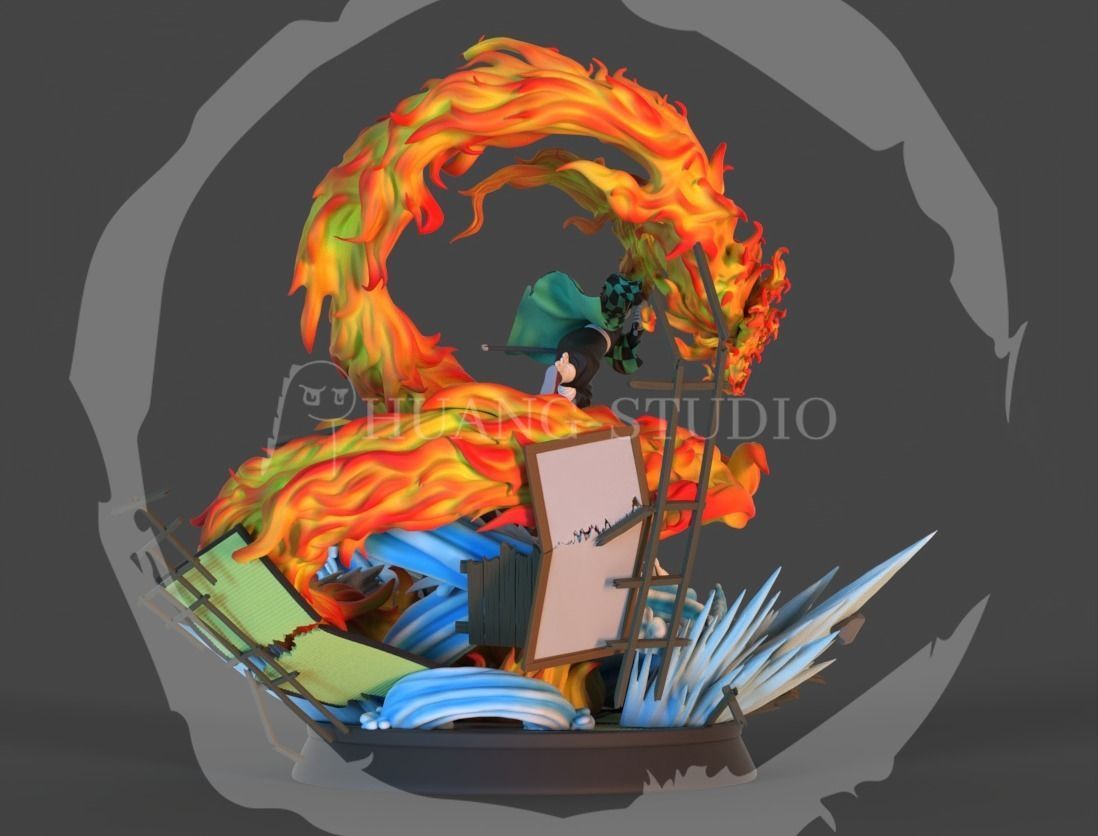 Giyu Tomioka and Tanjiro - Demon Slayer 3D print model_8