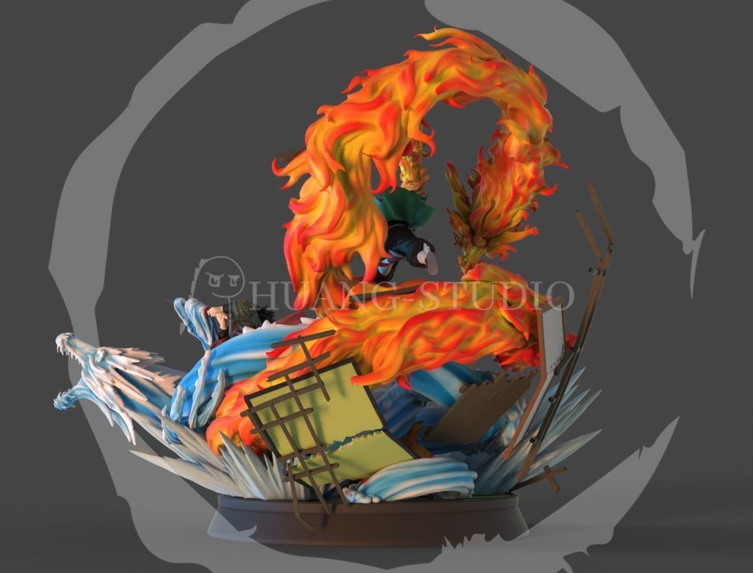 Giyu Tomioka and Tanjiro - Demon Slayer 3D print model_6