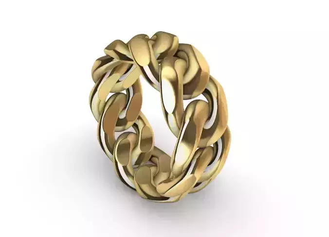 heavy 10mm miami cuban chain ring band US 9