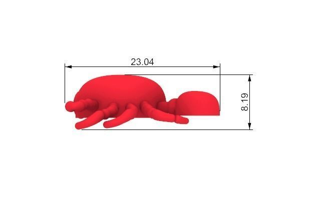 Dije Cangrejo Crab Pendant SM 3D print model_3