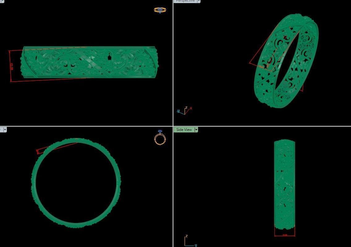 bangle Cad File MR 287 3D print model_1