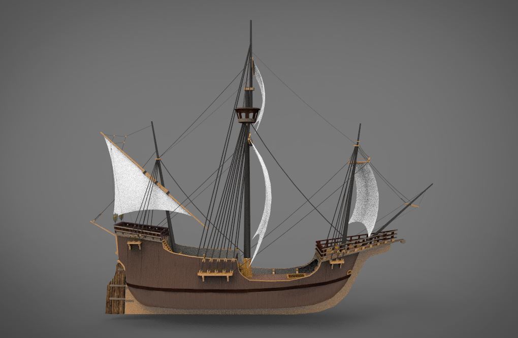 Santa Maria frigate 3D model_3