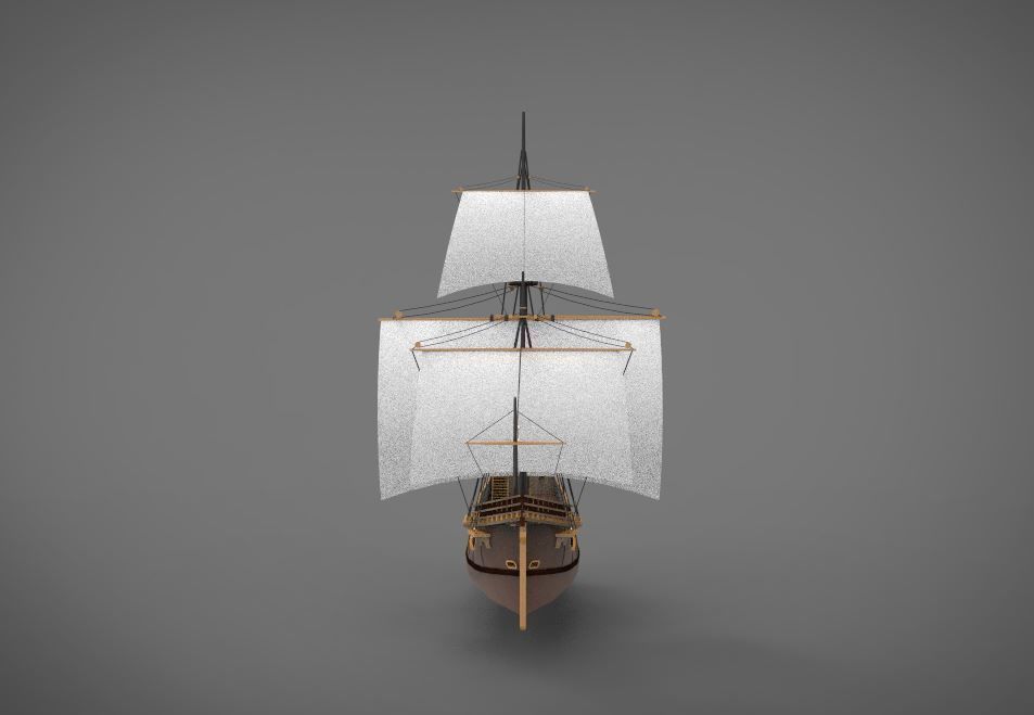Santa Maria frigate 3D model_4