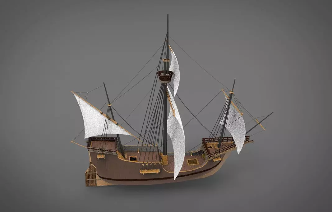 Santa Maria frigate 3D model_0