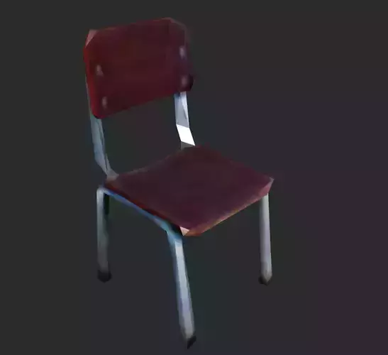 PS2 Style Low Poly Seat Free low-poly 3D model