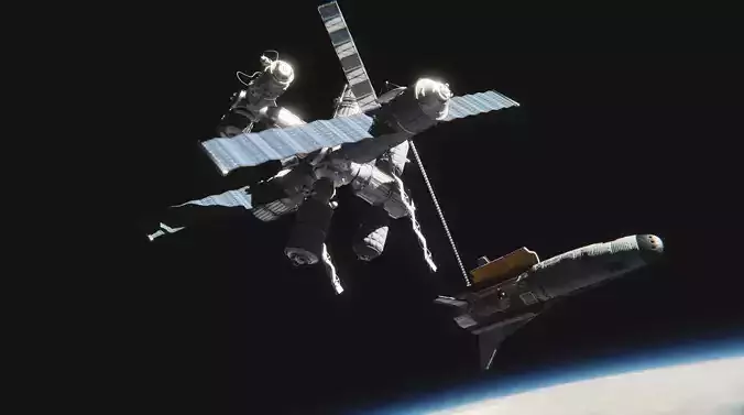 space solar panels and radiators bundle  kitbash 