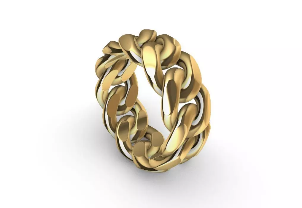 heavy custom 10mm miami cuban ring band US 10 3D print model