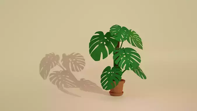Stylized Monstera Deliciosa