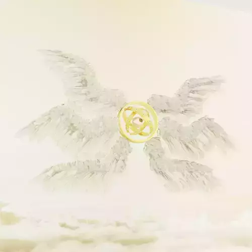 Ophanim Angel Lowpoly 3D Texture Particle Free low-poly 3D model