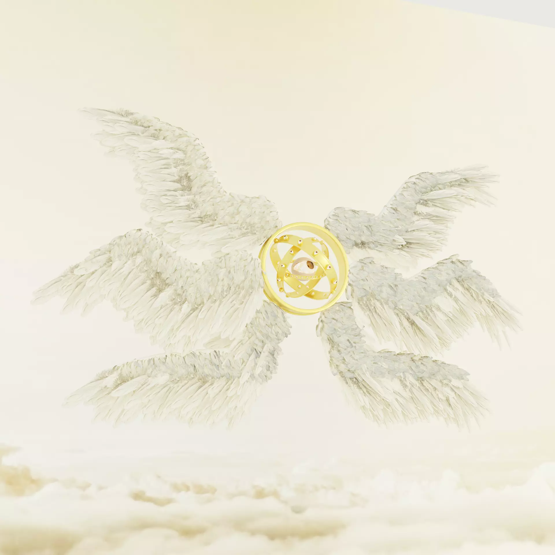 Ophanim Angel 3D Texture Particle Free low-poly 3D model