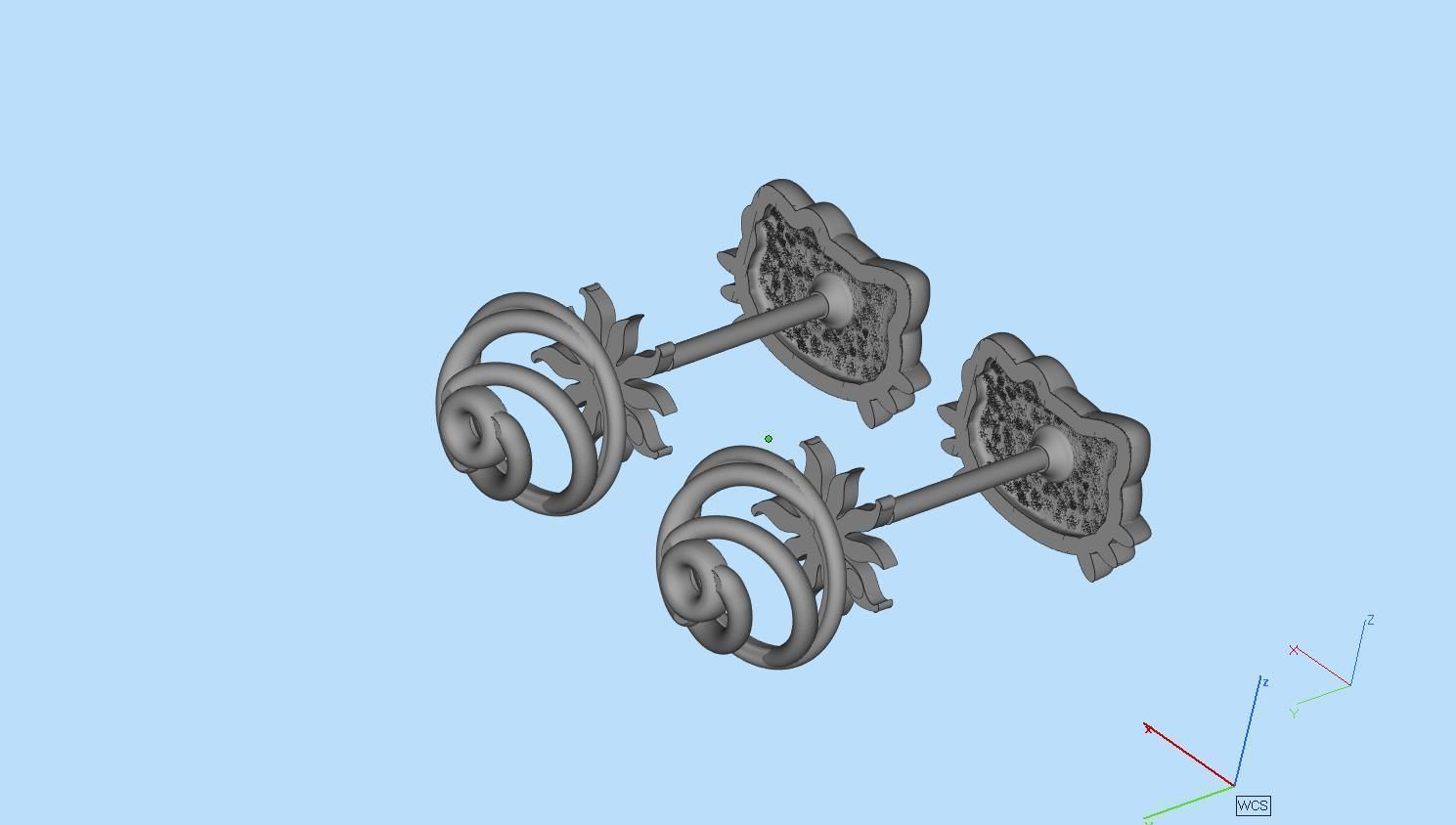 earrings 3D print model_7