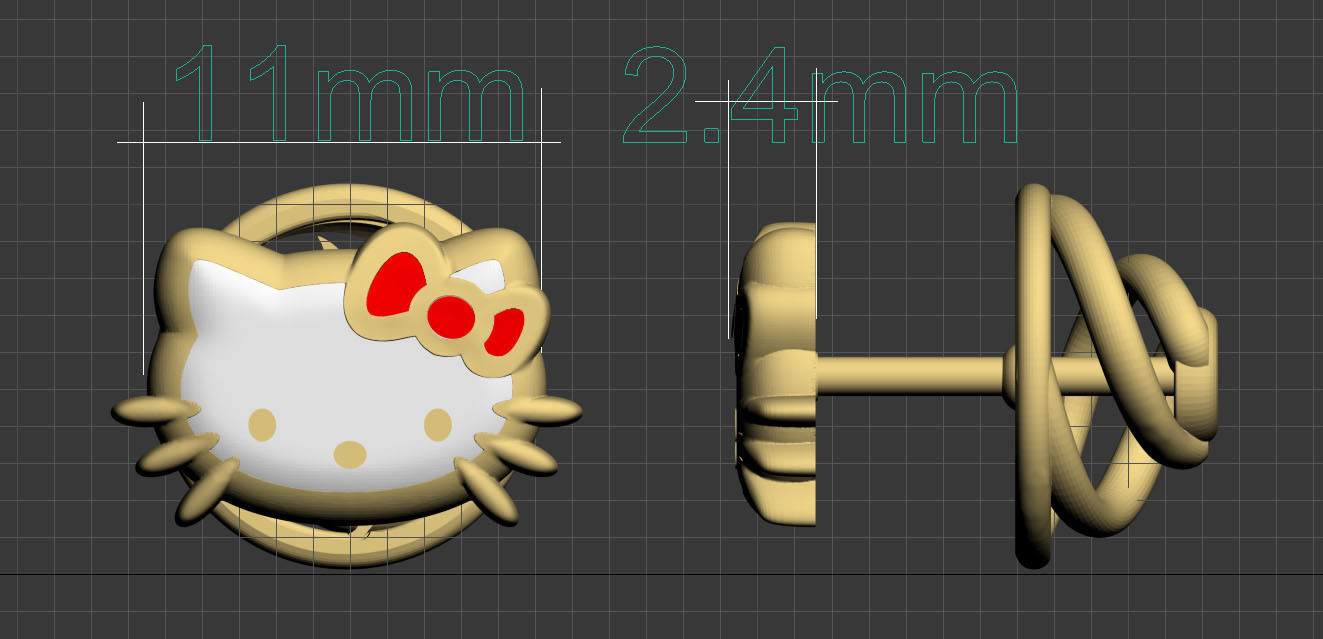 earrings 3D print model_2