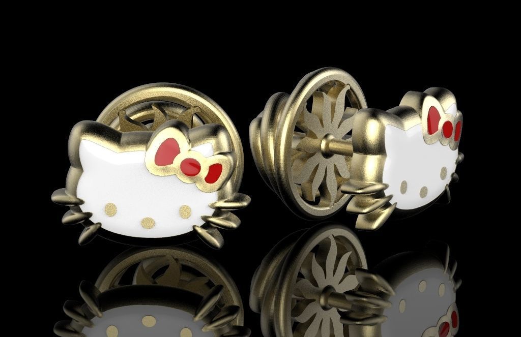 earrings 3D print model_31