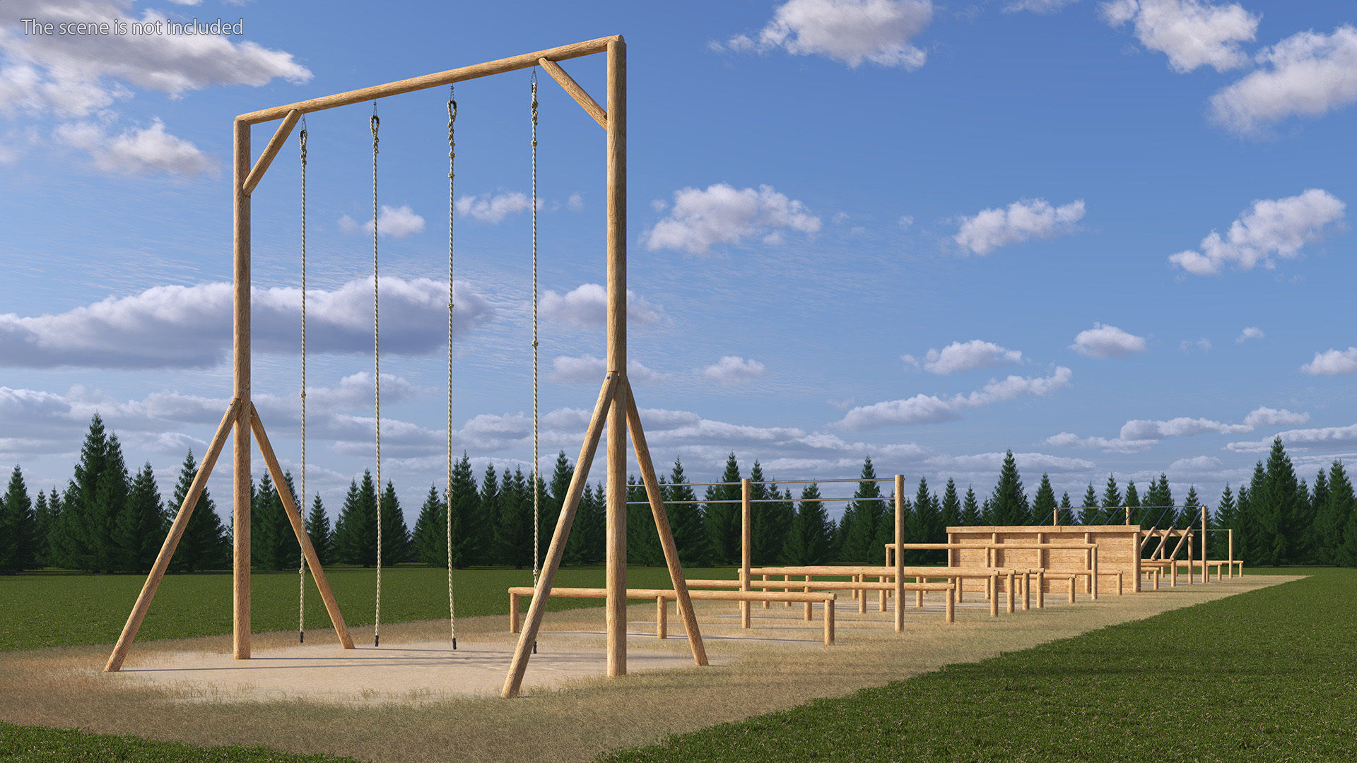 Military Obstacle Course Fur 3D model