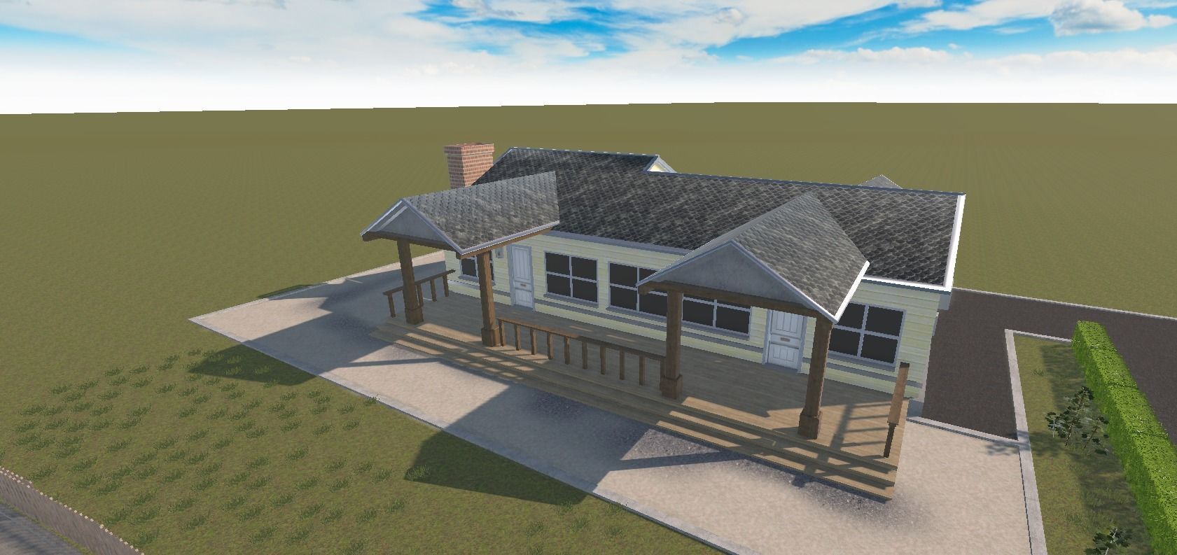 American House 01 Gameready Unity Lowpoly PBR  Low-poly 3D model_13