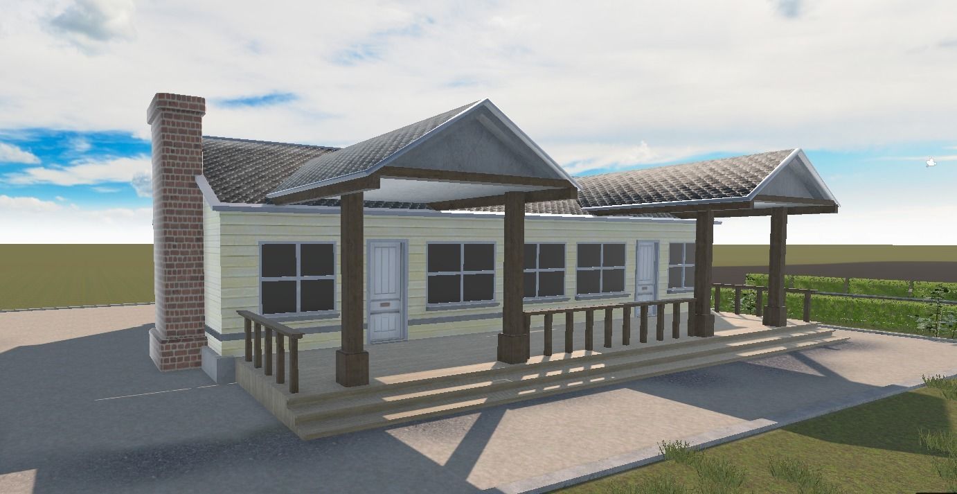 American House 01 Gameready Unity Lowpoly PBR  Low-poly 3D model_11