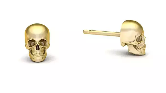 Skull 7 mm Stud Earring