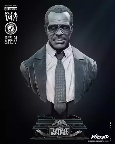 Wicked Movies Roger Bust Portrait Tested for 3D printing