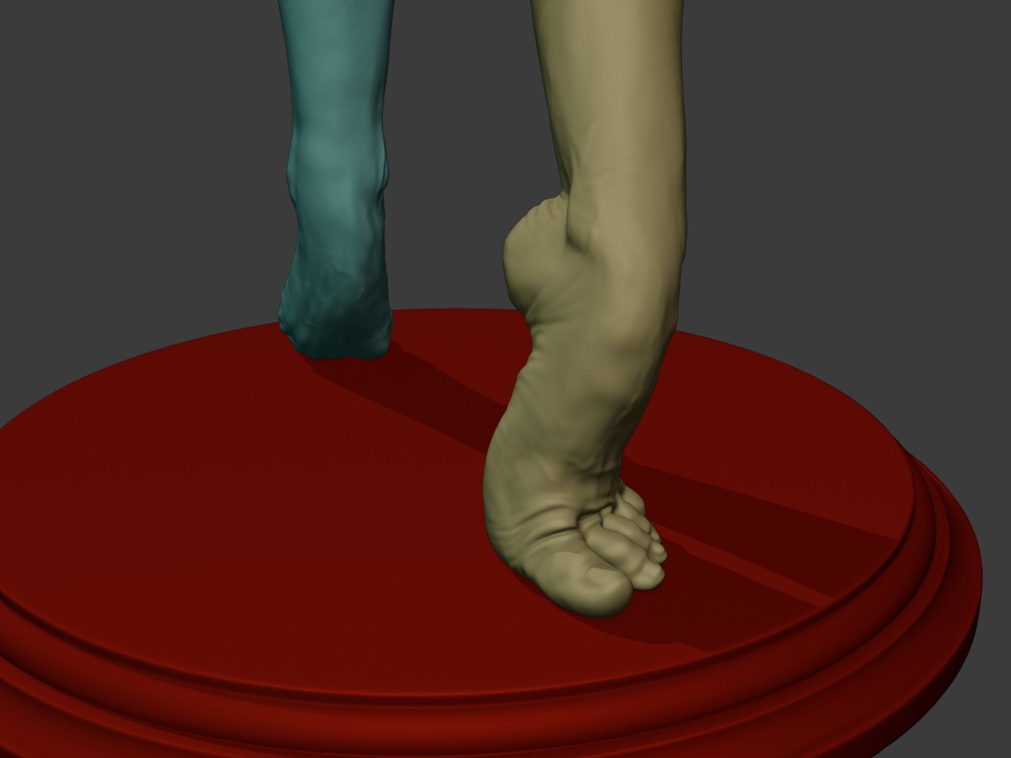 Pen Holder - human leg 3D print model_5