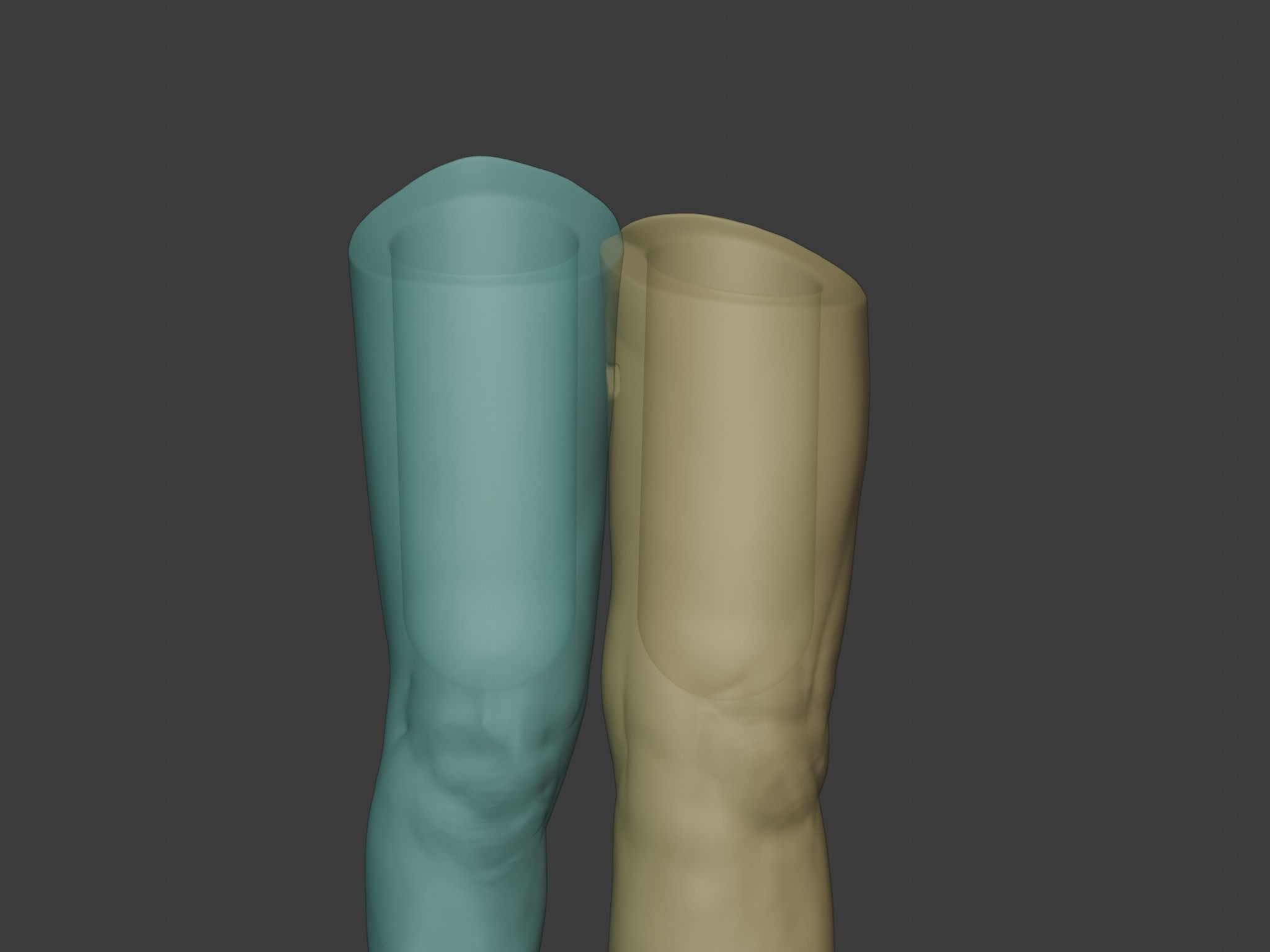 Pen Holder - human leg 3D print model_8