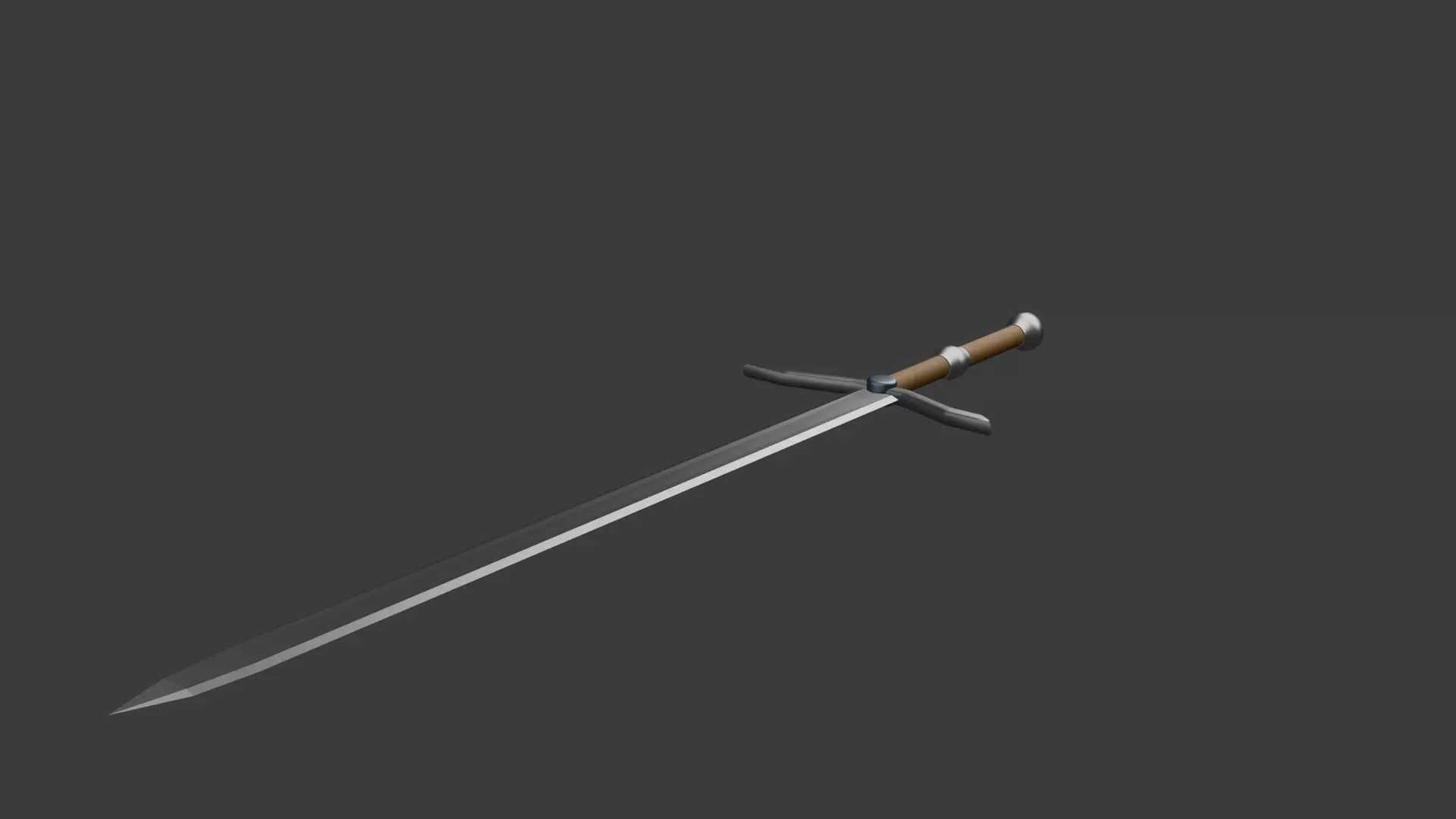 Long Sword Free low-poly 3D model_0