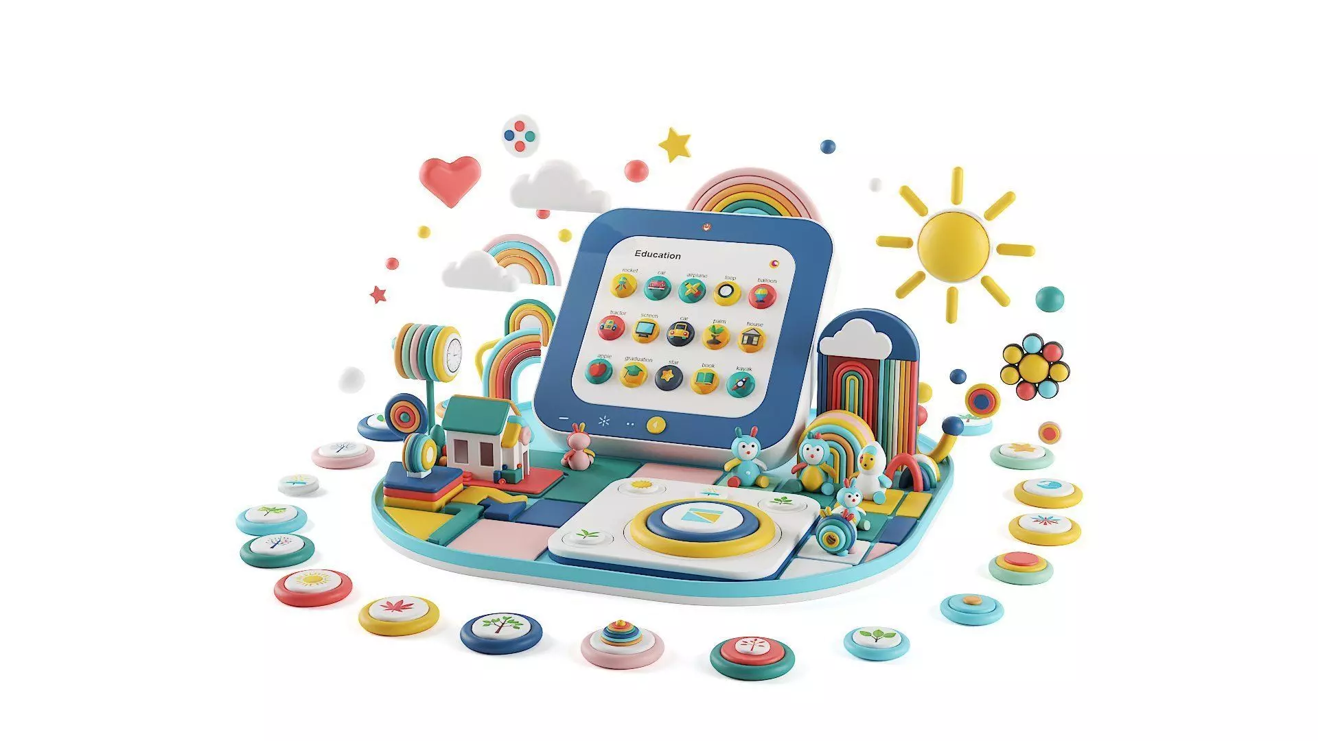 electronic education game 3D model