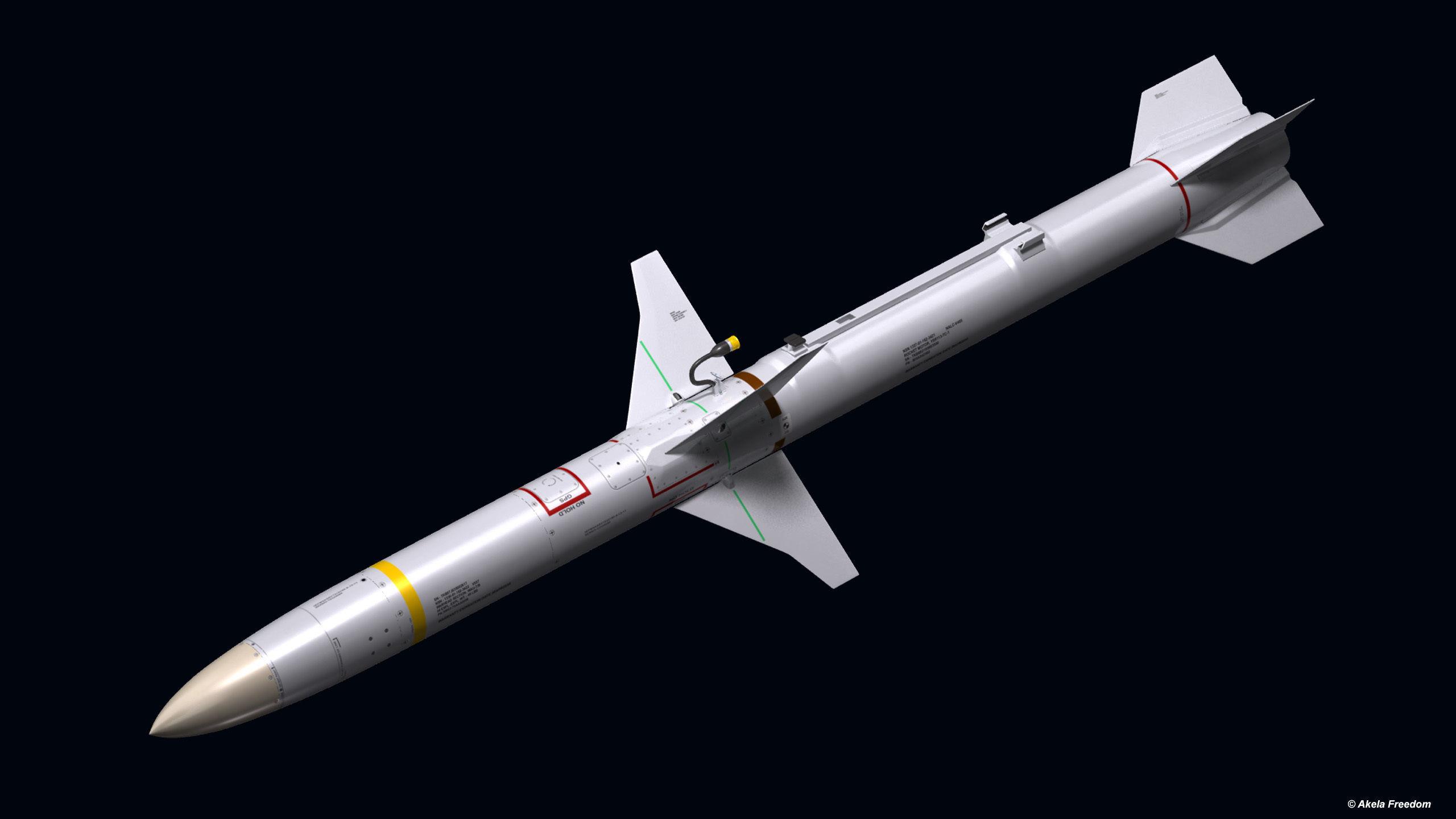 AGM-88E Missile 3D model_2